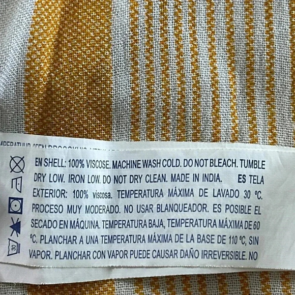 Forever 21 Tunic Top Womens Small Yellow Stripe Loose Fit Travel Breezy Beach - Picture 12 of 12